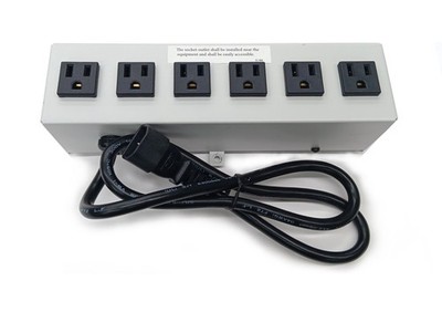 Bretford 6-outlet Power Strip - 125 Volts AC - 12 Amps - 60 Hertz - 3 060-0921