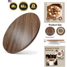 24" Large Lazy Susan, Turntable Serving Tray for Tabletop