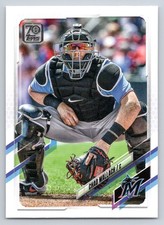 2021 Topps Chad Wallach #593 Miami Marlins