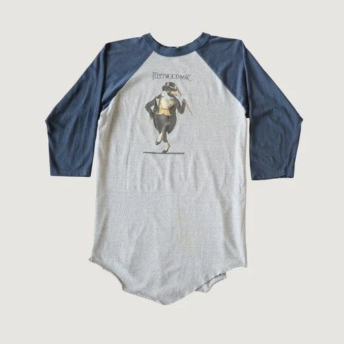 70s Fleetwood Mac Tusk Tour Shirt Mens Medium Grey B 1970s vintage concert t-shirt, vintage, size M, single stitch, B+ condition