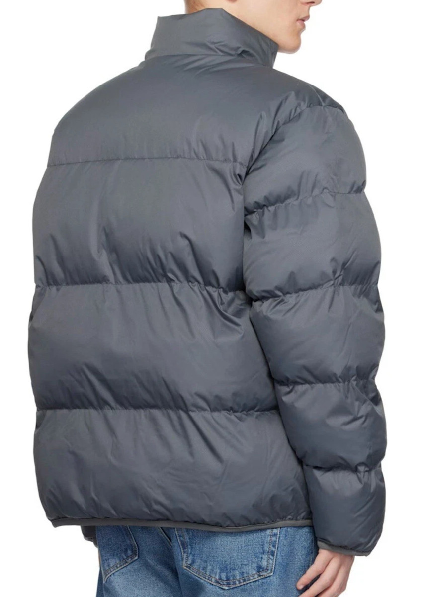 Men's Nike Sportswear Club Puffer Jacket Grey White Sweater FB7368-068 Size XL thumbnail 3