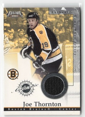 2002-03 Pacific Exclusive - Game-Worn Jerseys Joe Thornton #2 (MEM)
