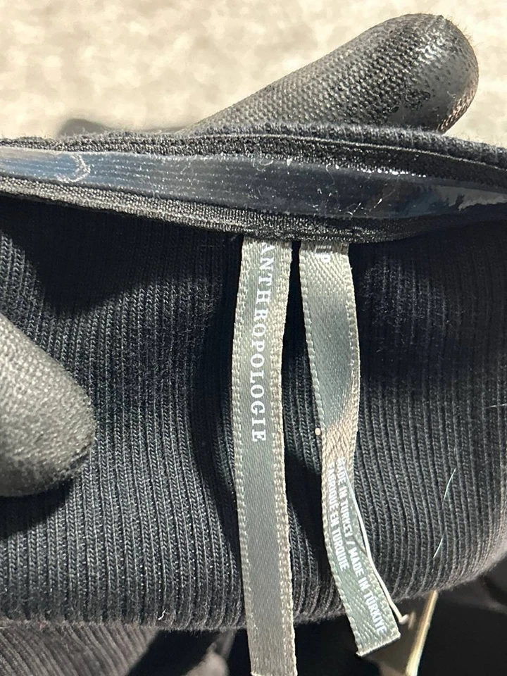 Vestido Anthropologie Mujer Grande Pequeño Negro Algodón Blusa Nuevo Foto 3 de 4