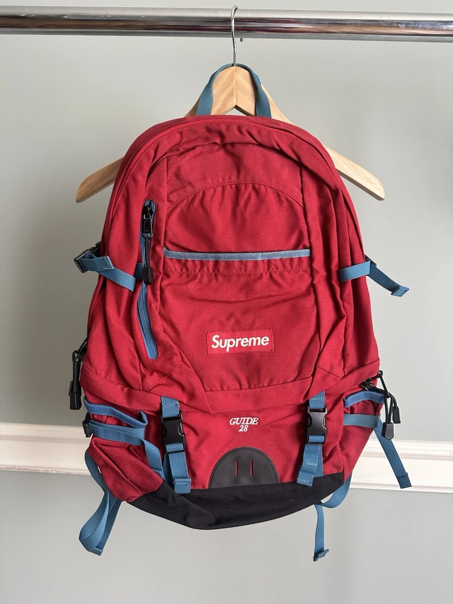 と*★様 12aw Supreme red box logo back pack 2016 SUPREME 210 Denier Cordura Box Logo Backpack Red White SS16