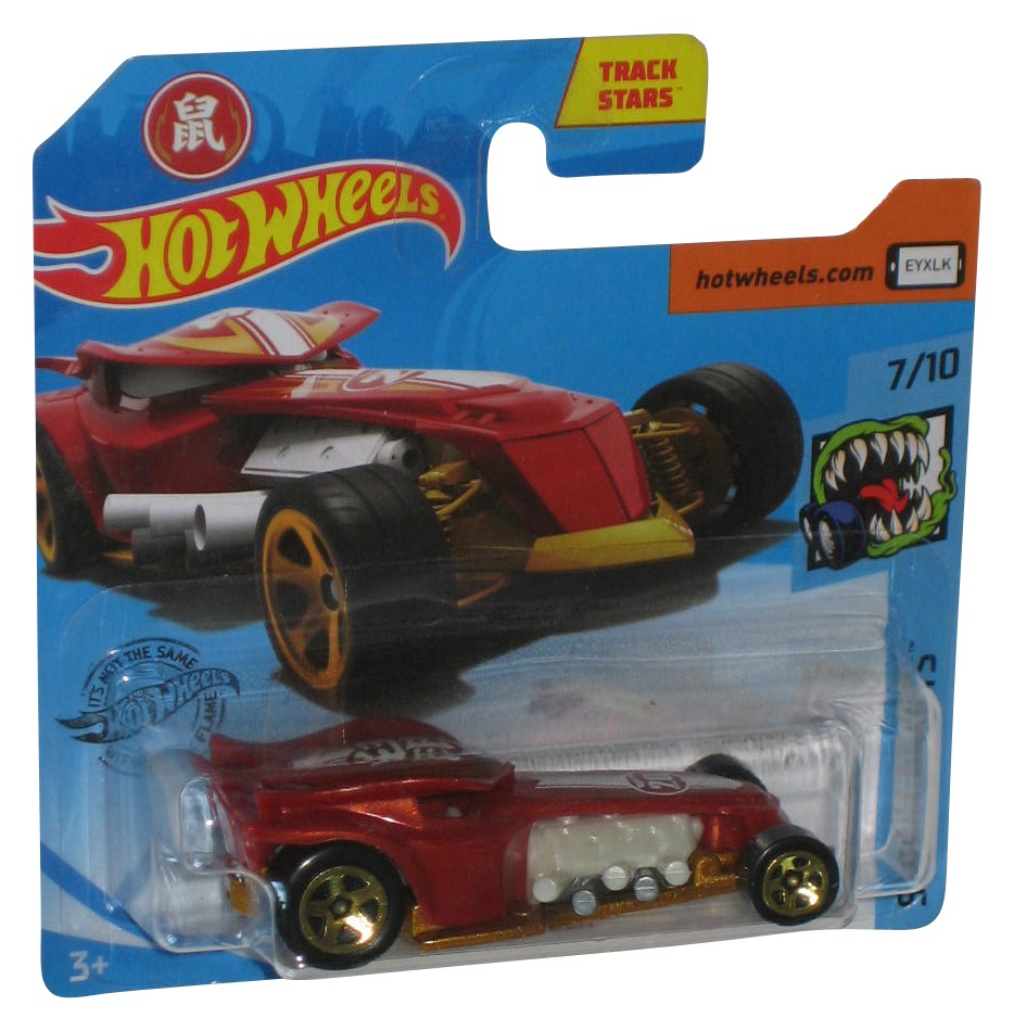 Hot Wheels Street Beasts 7/10 (2018) Red Ratical Racer Toy Car 91/250 - (Short 