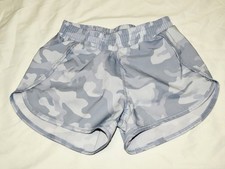 All In Motion Girls Athletic Shorts Blue Camo Print Size S 6/7