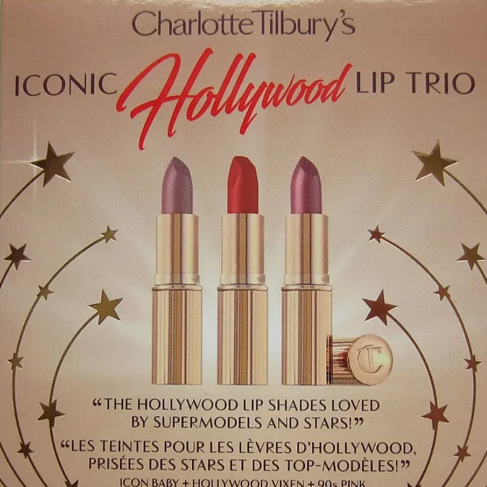 Charlotte Tilbury's Iconic Hollywood Lipstick Trio Set - LIMITED EDITION NEW NIB - Image 2 of 4