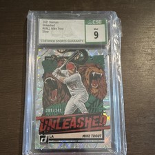 Panini 2021 Donruss Unleashed Mike Trout #UNL2 Silver /349 CSG 9