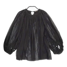 R&D.M.Co- GATHER SMOCK Cotton Smock Blouse 5672 Blouse shirt black 5-0213M♪