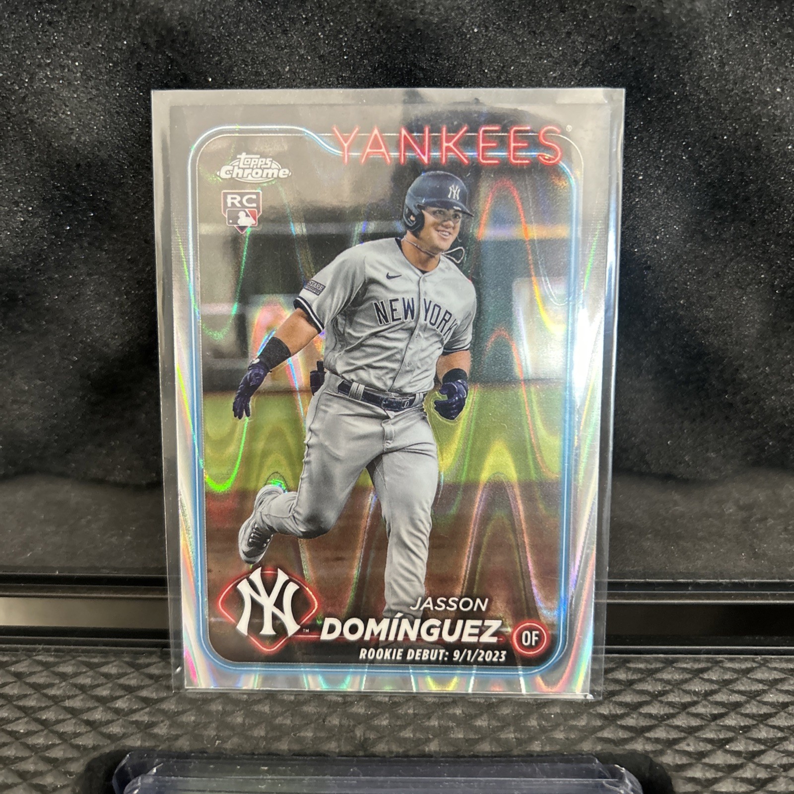 2024 Topps Chrome Jasson Dominguez #89 RayWave Refractor (RC)