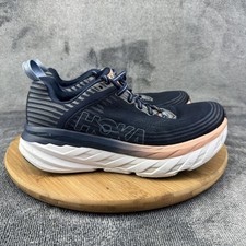 Hoka One One Bondi 6 Shoes Womens Size 8 Navy Pink Running Max Cushion Road