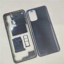 For Xiaomi Redmi Note 10 4G Back Cover Middle Frame Side Key Camera Glass Lens