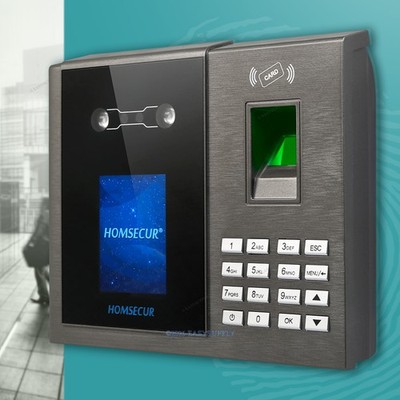 HOMSECUR Biometric Face Fingerprint Attendance Time Clock With RFID Reader+WiFi