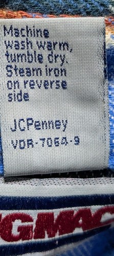 Vintage Big Mac Flannel Men's L Blue White Plaid JC Penney Shirt 80s MADE IN USA - Picture 6 of 16