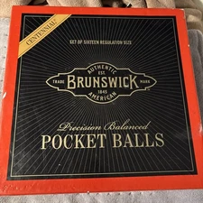 Vintage Brunswick Centennial Pocket Balls Tour Edition Billiard Balls pool table