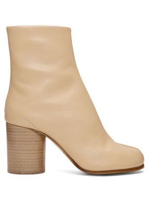 Maison Margiela Women's Tabi Boots Heels Beige / Nude, Size 37 MSRP $1500