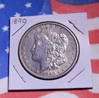 1890 Morgan Silver Dollar 90% SILVER ~ ABOUT UNCIRCULATED ~ FREE SHIPPING  👀