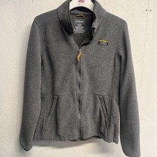 LL Bean Jacket Womens Medium Mountain Classic Fleece Full Zip Outdoor Grey
