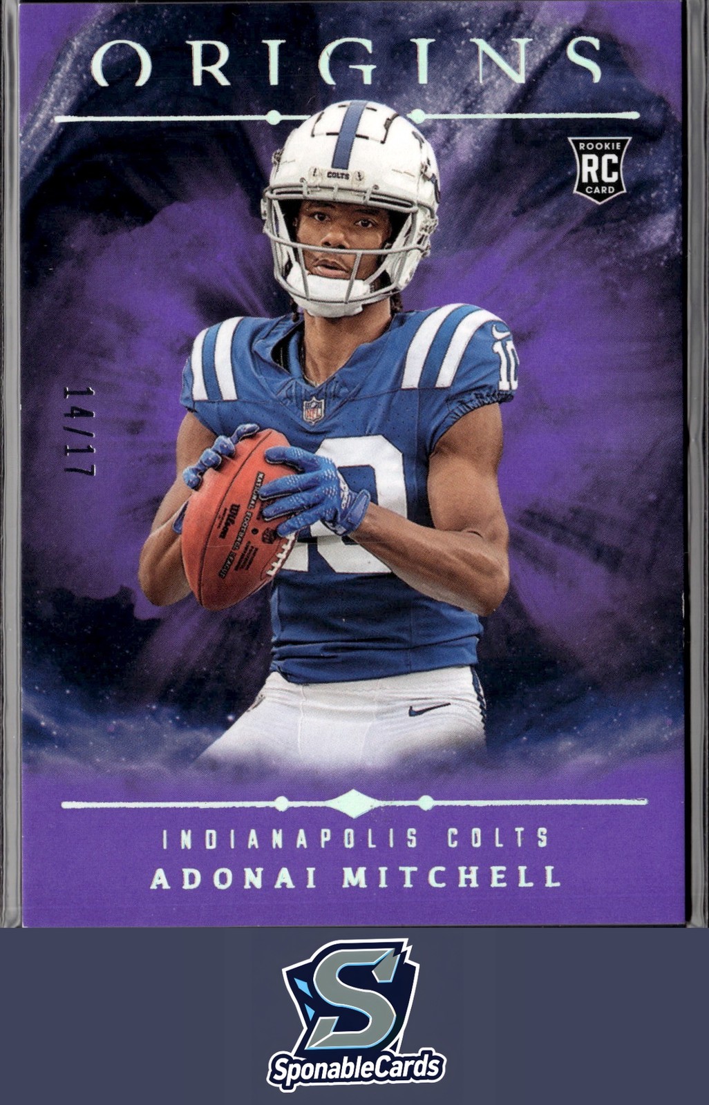 Adonai Mitchell Panini Origins #108 Purple