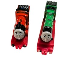 Vintage Thomas Friends Take Along Diecast Henry James Green Red Train Engine Lot