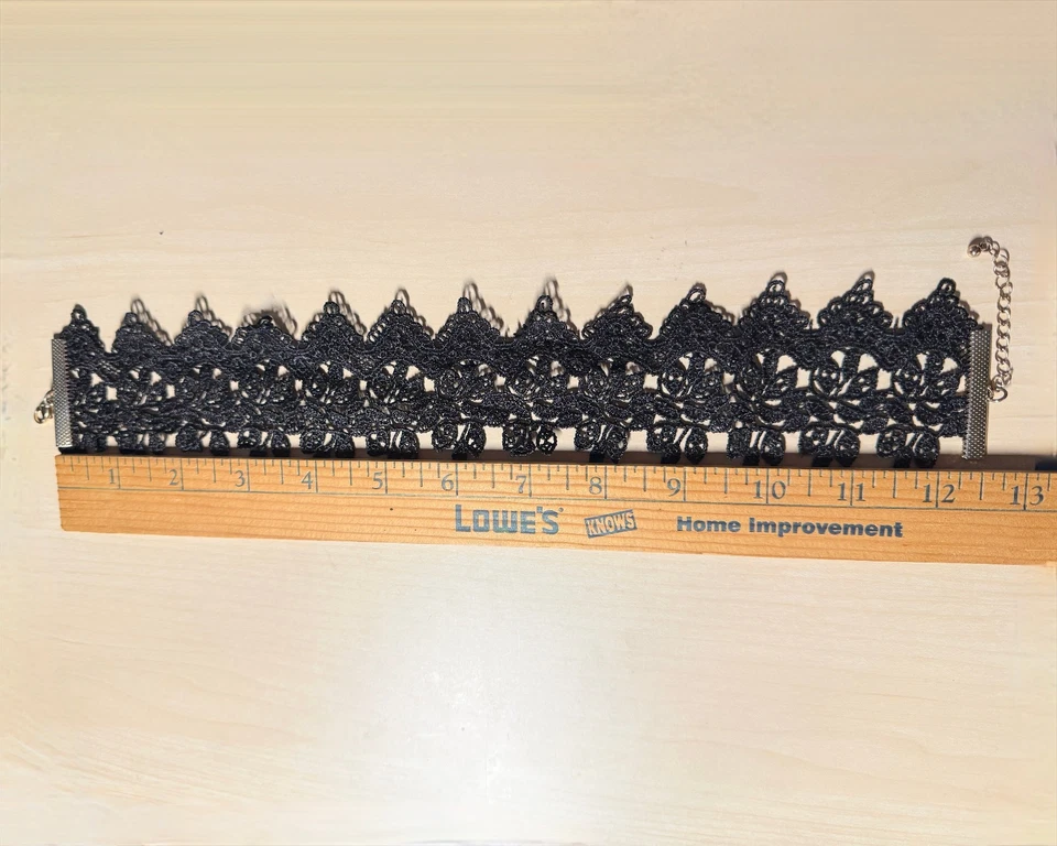Шикарный черный кружевной колье ожерелье женщин моды gotic полый кружева стильный - Изображение 3 из 4