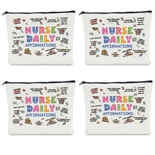 4 PCS Nurse Gifts for Women - Makeup Bag 10 x 6 inches, 4 Daily 1