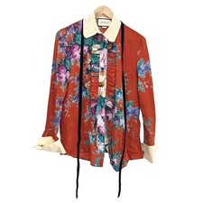 Gucci Ruffle Flower Ribbon Blouse 21226363 152801299