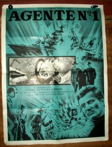 KARL STRASBURGER orig 1/2 SH movie poster 1972 AGENT NR 1 ! JAMES BOND STYLE 007