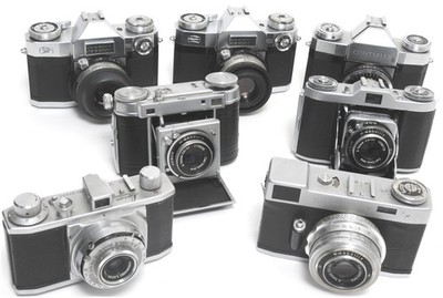 Lot of 7 x vintage 35mm film cameras mixed NOTTESTED