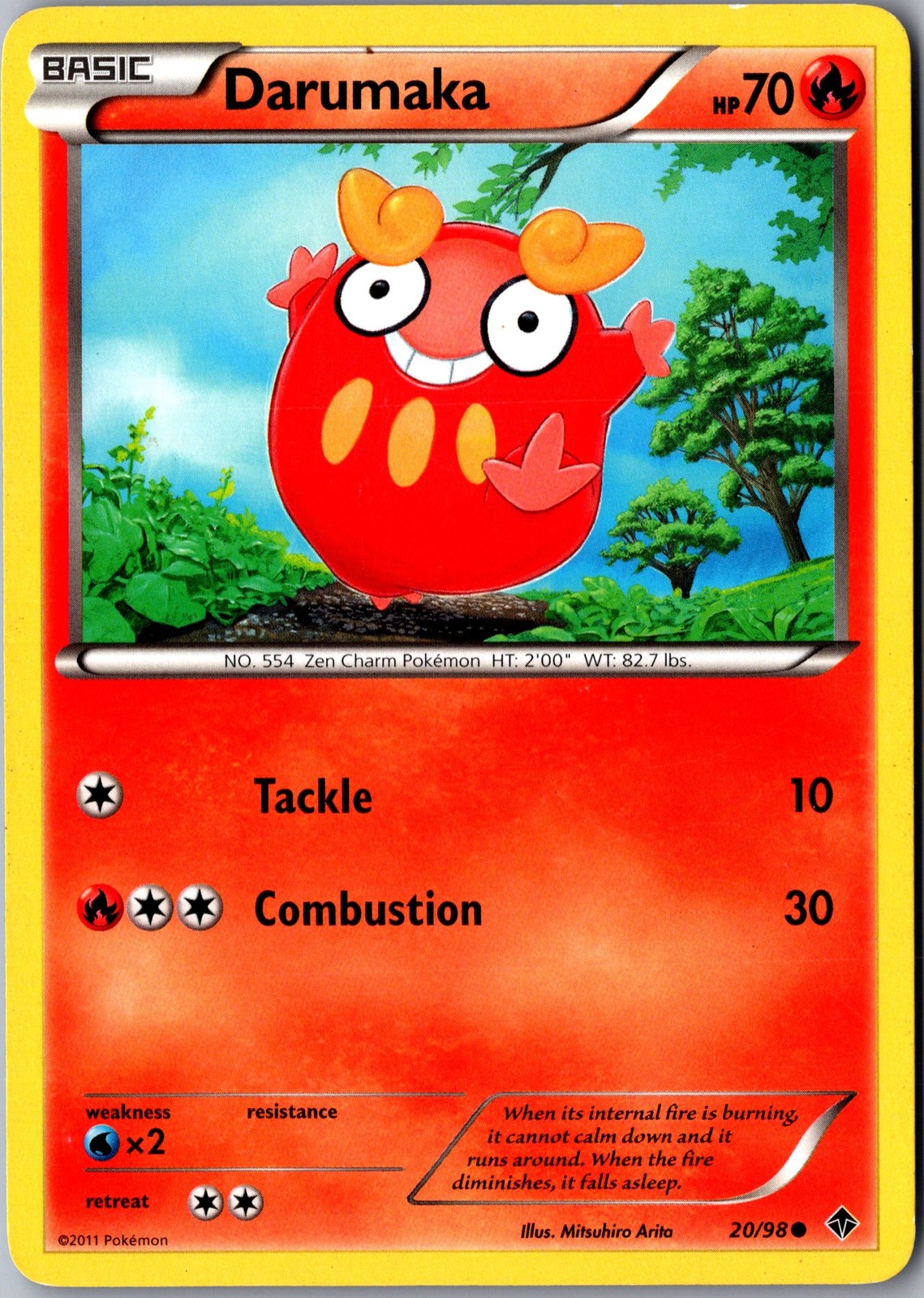 Darumaka 20/98 Common Emerging Powers LP Pokemon Card