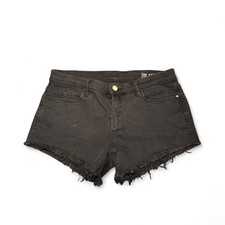 BLANKNYC Black Denim Cutoff Shorts Women  s Size 28 Raw Hem Distressed High Rise