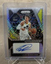 LAURI MARKKANEN 2023-24 Panini Prizm Signatures Mojo Auto Autograph #/25 SP Jazz