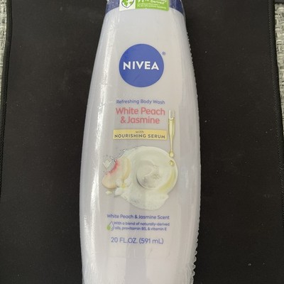 NIVEA White Peach & Jasmine Body Wash 20 fl oz | Refreshing Scented Cleanser