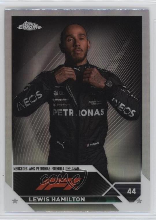 2023 Topps Chrome Formula 1 F1 Drivers Refractor Lewis Hamilton #21 15wb