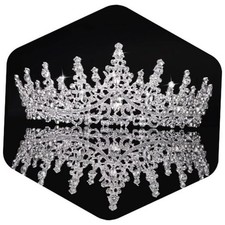 Crystal Crowns and Tiaras Headband for Women Birthday Party Wedding Silver