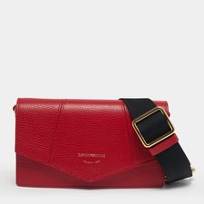 Borsa a tracolla Emporio Armani in ecopelle rossa con busta