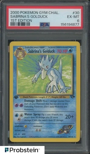 2000 Pokemon Gym Challenge 1st Edition #30 Sabrina's Golduck PSA 6 EX-MT