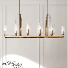 Kichler 52413 BNB Kimrose 10 Light Linear Chandelier in Brushed Natural Brass