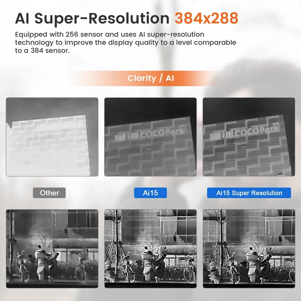 AI-384*288 15mm Lens Thermal Monocular Thermal Night Vision Hunting Camera Scope - Image 3 of 4