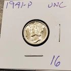 1941-P  MERCURY DIME BU-UNC  #16