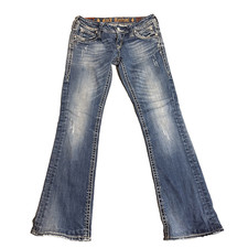 Rock Revival Buckle Elaina Low rise Bootcut Jean Rhinestone Women  s Size 26x28