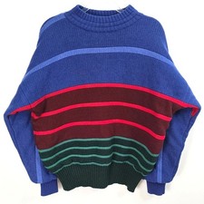 Vintage 80s Gianni Versace Colorblock Wool Sweater Quilted Lined Made In Italy