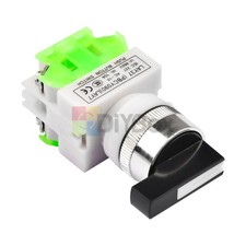 10PCS 3-Positions Changeover Rotary Switch Small Push Button Switch LAY7-20X/3