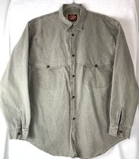 The Australian Outback Collection Canvas LS Men XL Button Down Ranch Wear VTG