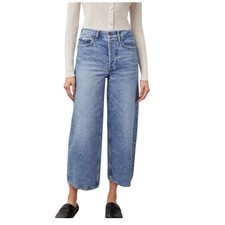 Rails Getty Crop Wide Leg Jeans Blue Medium Wash High Rise Size 26