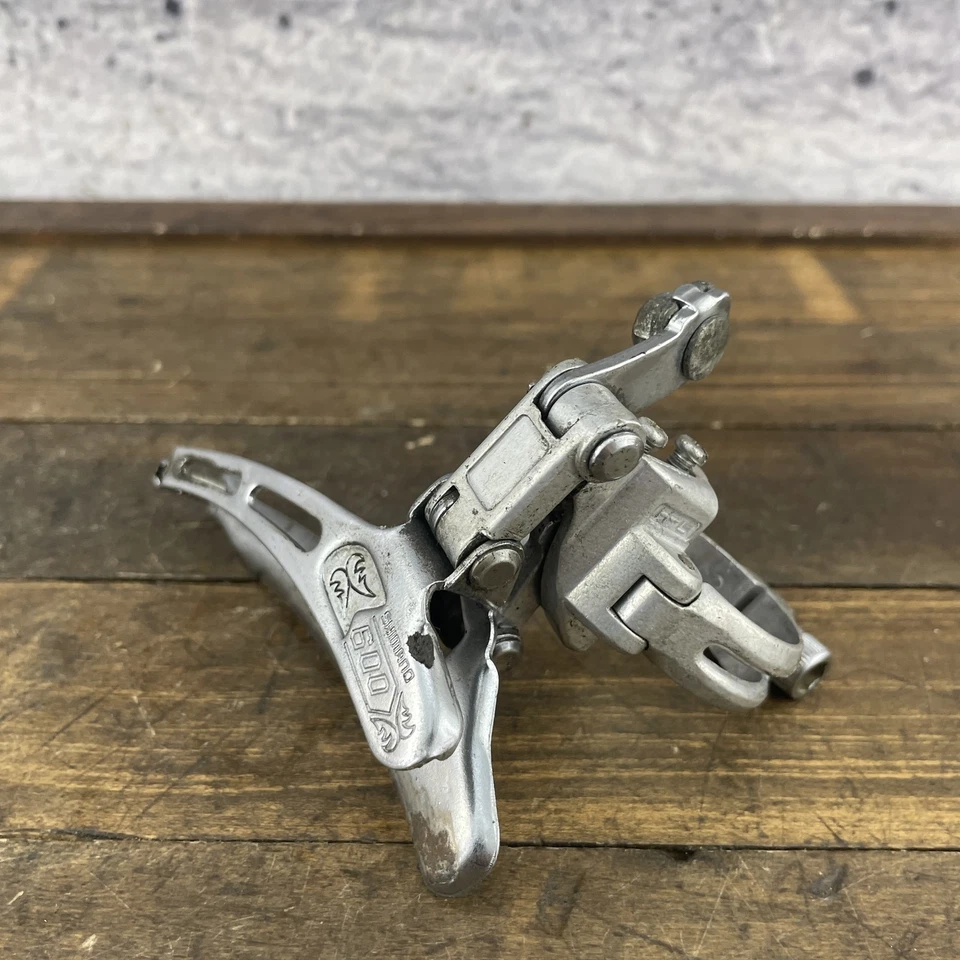 Vintage Shimano 600 Front Derailleur Road Bike Japan 28.6mm Arabesque - Image 3 of 4