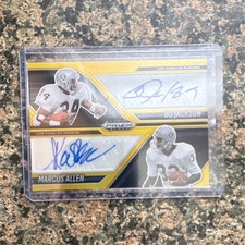 Panini Prizm Black Dual Autographs Gold Prizm Bo Jackson Marcus Allen /10