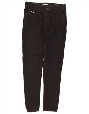 DKNY Damen Skinny Jeans W28 L28 schwarz Baumwolle CH03
