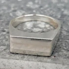 925 Sterling Silver Signet Ring Chunky Silver Rings Statement Rings For Men Mini
