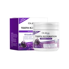 Purple Dental Restoration Mineral Powder Tooth Whitening Powder 50g/1.76oz